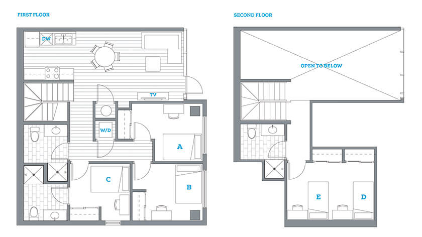 example floor plan layout of an apartment at the soto